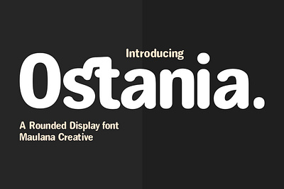 Ostania Rounded Display Font animation branding design font fonts graphic design handmade font illustration lettering logo modern font nostalgic sans serif summer font ui