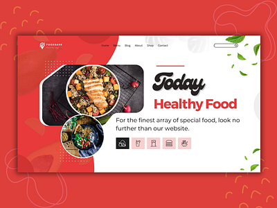 Online Restaurant Website Hero Section Design UI branding ecommerce food foodblogger foodism homepagedesign illustration landing page landingpagedesign logo resturantwebsiteui ui uiux ux web design