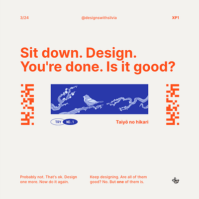 Try no.1 / Poster design / 3.24 365days brand identity branding challenge design graphic design illustration logo motivation social media typography vector