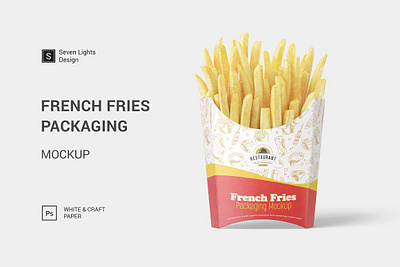 French Fries Packaging Mockup box mockup carton mockup craft paper fast fast food fastfood fastfood mockup food french fried mockup french fries french fries mock up fresh fried potatoes packaging potato potato chip