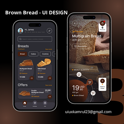 🍞 UI Design for Brown Bread 🍞 app graphic design mobile mobileapp ui uiux