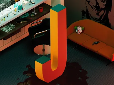 3D Alphabet | Natalie Ialushchak 3d alphabet cg cinema cinema4d film illustration joaquin joker movies phoenix rozov type visualisation wnbl