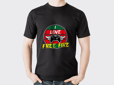 Free Fire T Shirt Design branding design gaming t shirt graphic graphic design illustration logo summer t shirt t shirt t shirt design typography ui ux vector
