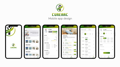 Curearc Mobile App Design app design branding figma mobile app design ui ux