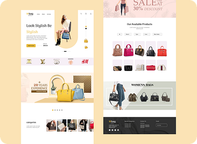 wbag 2 version bags thumbnail branding template design thumbnail ui uiux uiux design website