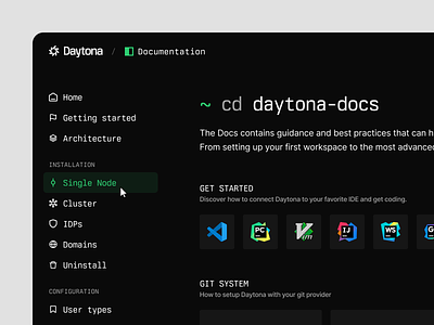 Daytona/docs developer docs layout product ui web