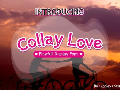 Collay Love - Handwriting Font cursive font cute display fonts funcy font funny handwritten playfull typeface