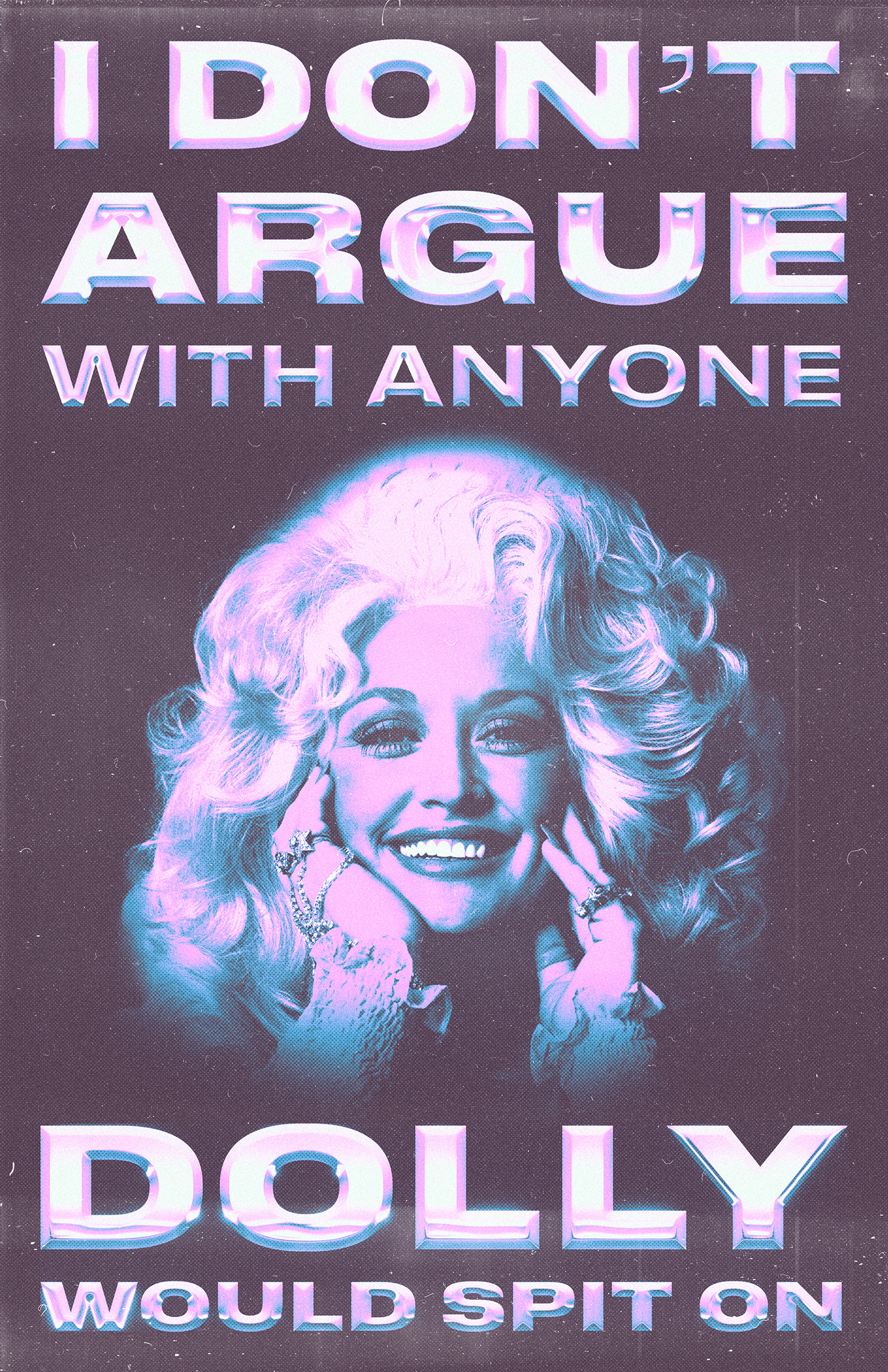 Discussion acid design dolly parton graphic design poster design