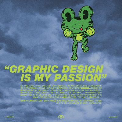 Passion adobe frog funny graphic design graphic design is my passion illustration illustrator photoshop