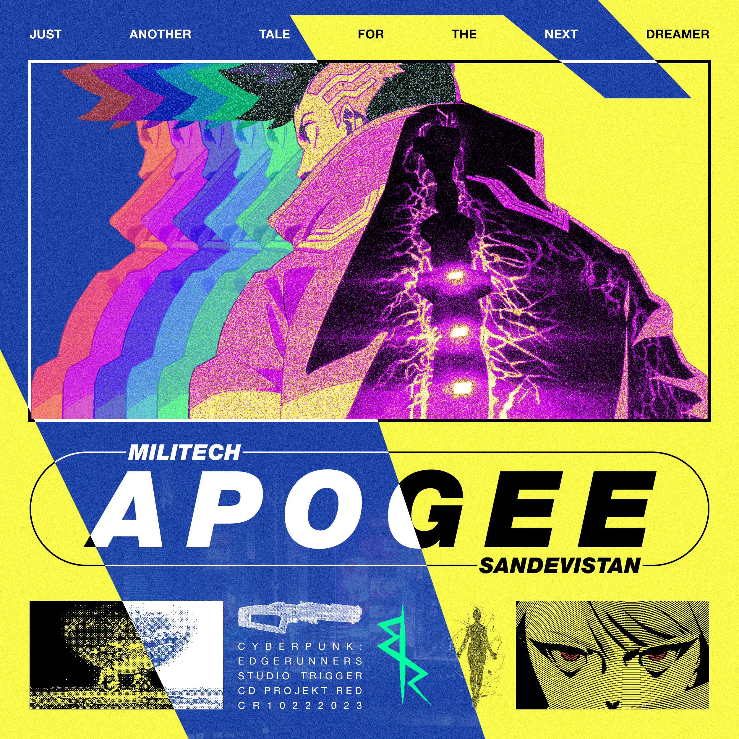 Sandevistan adobe cyberpunk edgerunners graphic design illustrator photoshop sandevistan