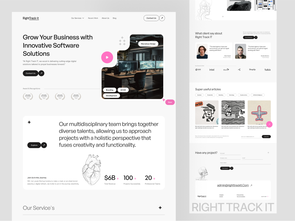 Right Track IT - Website Responsive Redesign agency web design business business website graphic design landing page redesign responsivedesign ui uiux design ux webdesign website design
