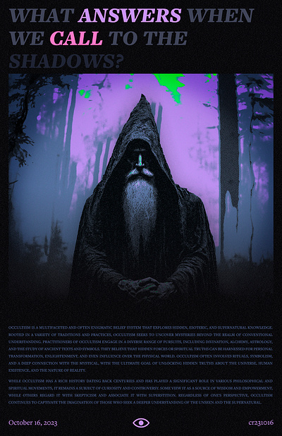SW$G adobe graphic design illustrator occult photoshop poster design wizard