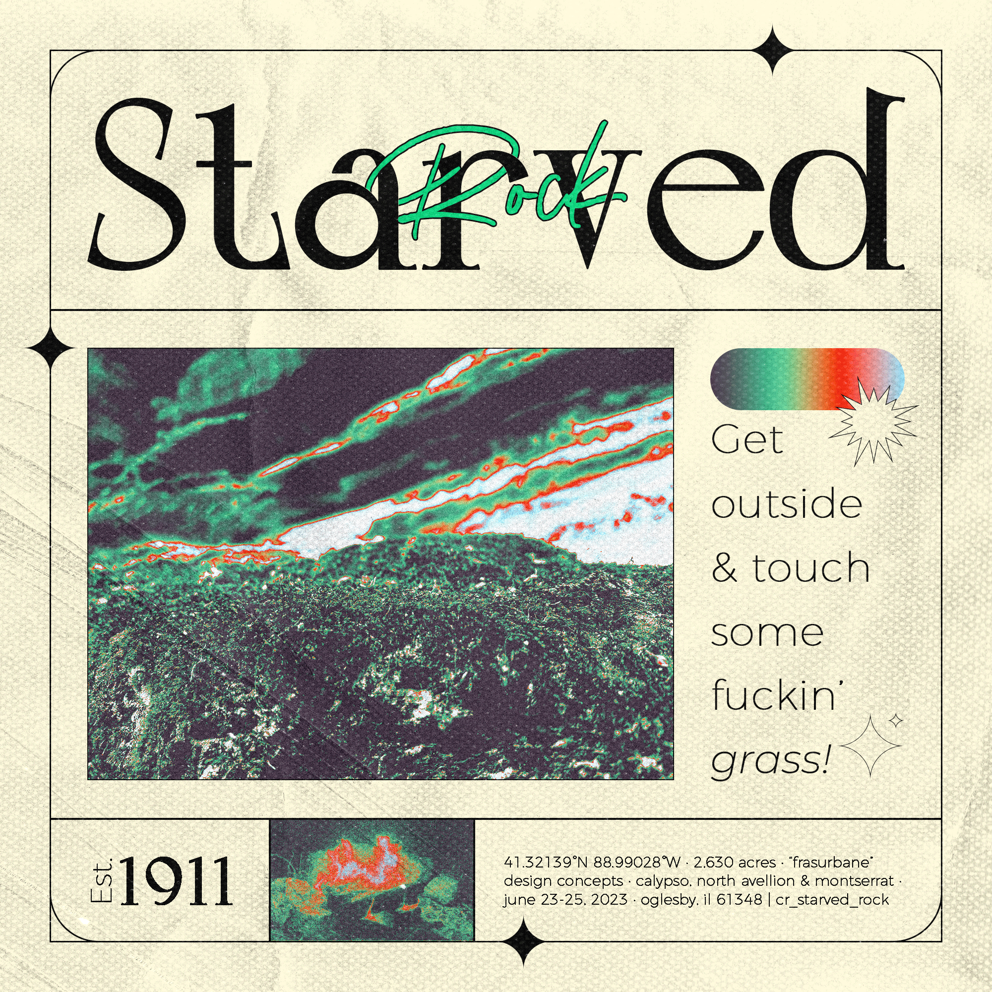 Starved Rock experimental frasurbane graphic design hiking illustrator motion graphics photoshop starved rock state park