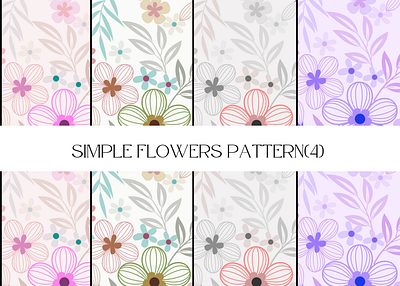 Simple flowers pattern design florals flower graphic design pattern simple