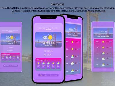 Daily #037 - Wheater Design 037 37 challenge daily37 dailyui design figma ui ui37 uidesigner ux