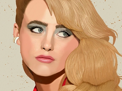 Kathryn Newton Portrait Fanart actress art arte color design dibujo digitalart drawing fanart film illustration kathryn newton movie ozgaleano painting portrait retrato