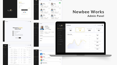 Newbee : Admin panel admin panel figma mobile app ui