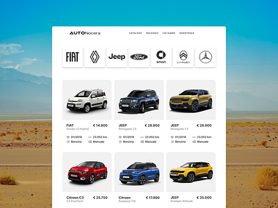 Auto Nocera | Web Design branding car car dealer car rent figma ui ui design uiux web design website