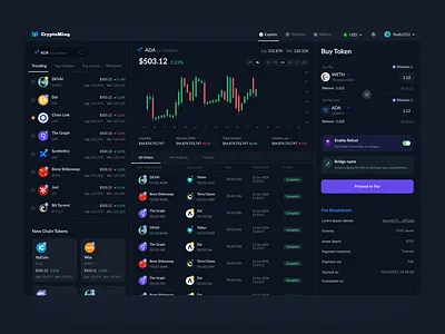 Crypto Exchange ui
