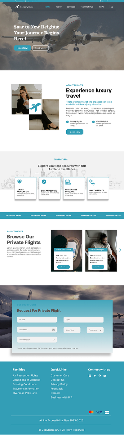 Airline Website airline airlinewebsite branding design graphic design ui ui design uiux website