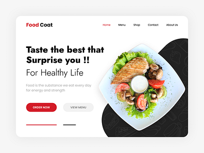 Food Coat - Web layout best branding food food life foodcoat healthy landing page online online food order food top trend trending web web design web layout website