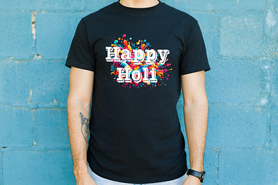 Happy Holi day t-shirt design trendy