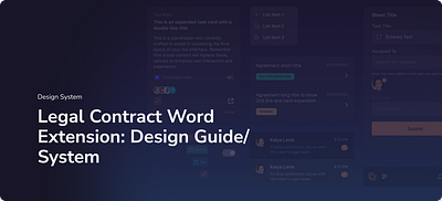 Contract Analysis Design Guide: Developer mode app application design design system ui ux