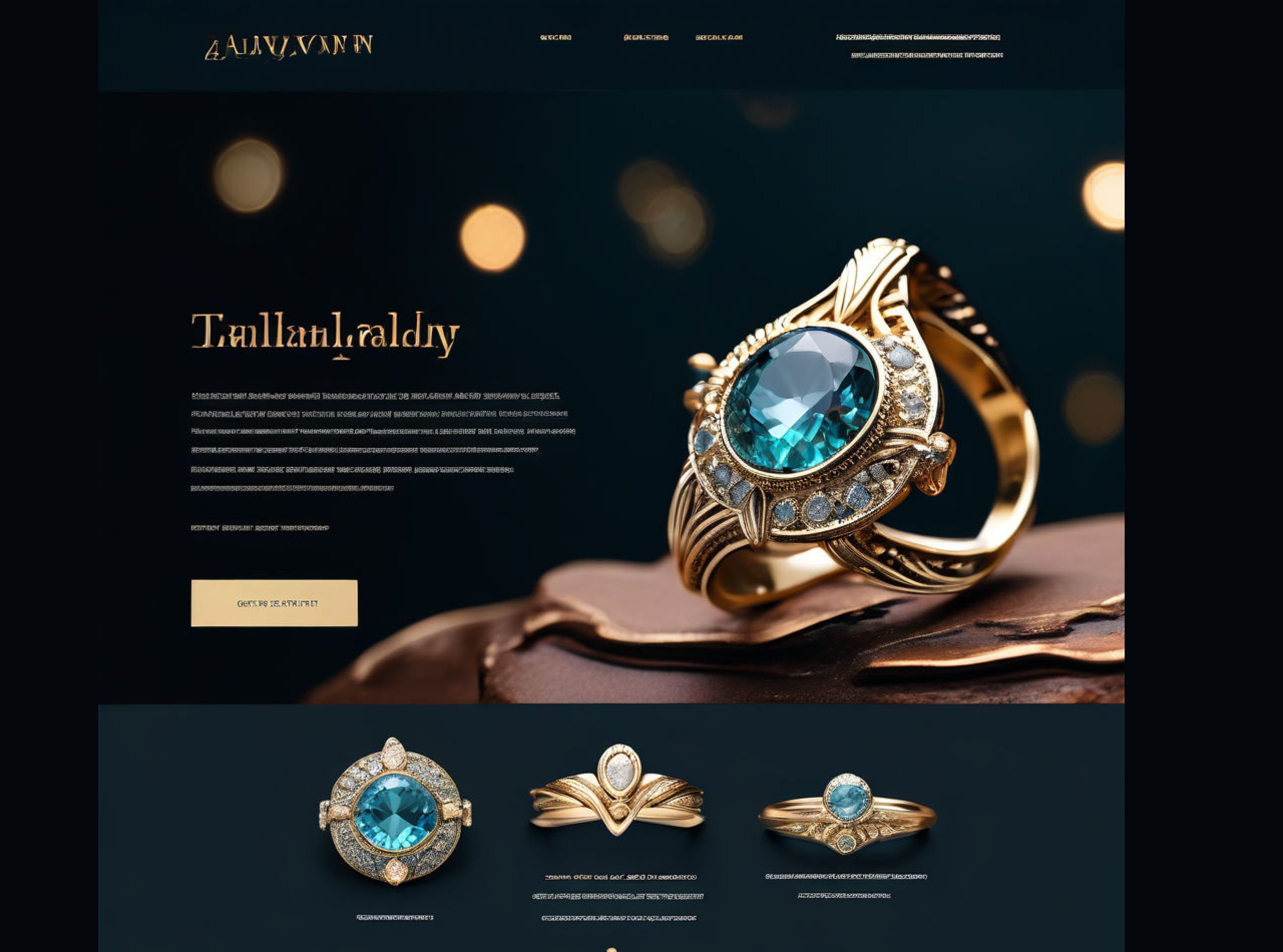 Jewelery landing page design 3d animation app branding design graphic design illustration landing page design logo ui vector website design