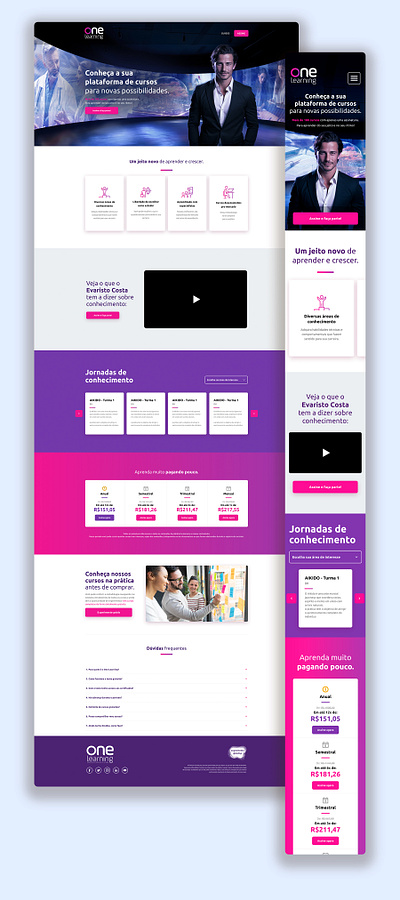 One Learning | Landing page courses education landingpage uidesign uxdesign webdesign webpage