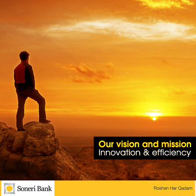 Soneri Bank Vission & Mission branding graphic design