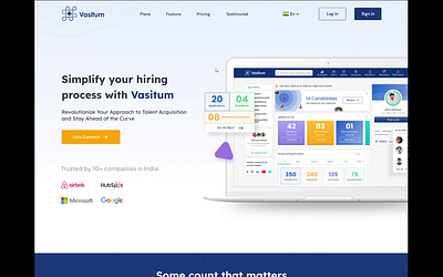 Vasitum -AI-based job portal ( Landing Page Redesign ) app application dailyuichallenge design ui ux webapp website