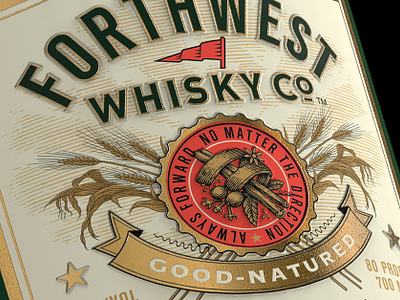 Forthwest Whisky Labels Illustrated by Steven Noble artwork branding design engraving etching food illustration label line art pen and ink scratchboard steven noble woodcut