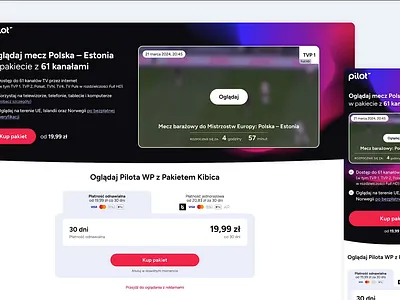 Online TV Service Offer Page design hero section landing page offer ui video web design webdesign