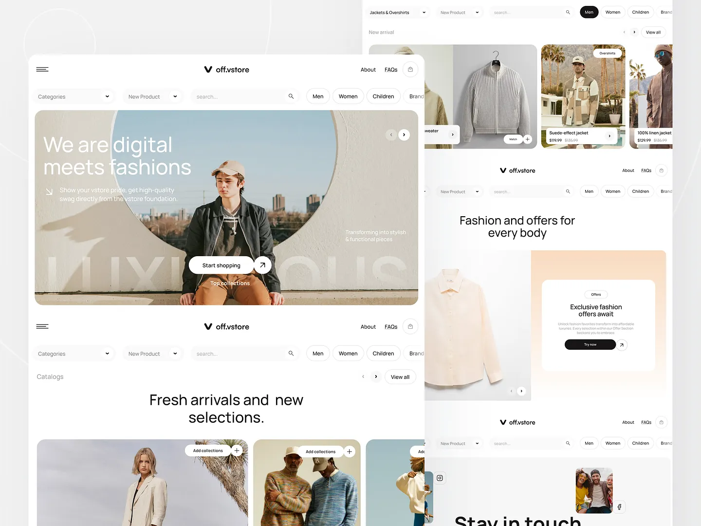 Stylish Fashion Blog Website Template for Modern Retail