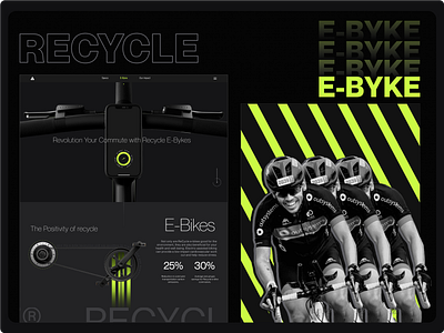 Recycle E-Byke Project behance branding dailyui dark dribbble dribbblegiveaway dribbbleinspiration graphic design herosection landingpage project trend ui uidesign userinterface ux uxdesign visual webdesign