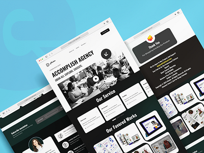 Website for a Design Agency Landing Page design interface product service startup ui ux web website