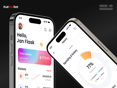 Kut Wallet (Crypto Asset Wallet) app branding crypto crypto wallet finance ui uiux