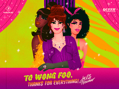 QCC | To Wong Foo, Thanks for Everything! Julie Newmar artwork camp character character design drag drag queen drag queens film gay illustration julie newmar lgbtq movie pride queer cinema club to wong foo