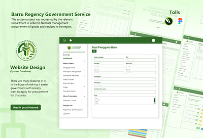 Website Design UI Goverment Dashboard branding bussines clean dashboard goverment graphic design green logo market new official tosca trend ui ux viral