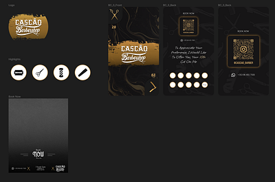 Business Card + Instagram Assets for a Barber. branding figma graphic design logo