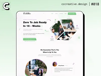 018 | academy page branding branding design clean interface color pops design green and black inspiration minimalist ui ui design ux ux design