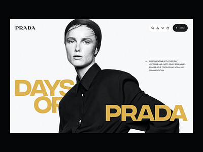 Prada RTW Spring 2024 Campaign Concept design layout minimalist prada ui ui design ui ux user interface webdesign websites