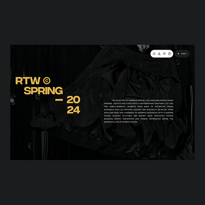 Prada RTW Spring 2024 Campaign Concept design minimalist prada ui ui ux user interface ux webdesign websites