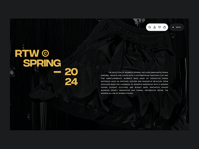 Prada RTW Spring 2024 Campaign Concept design minimalist prada ui ui ux user interface ux webdesign websites