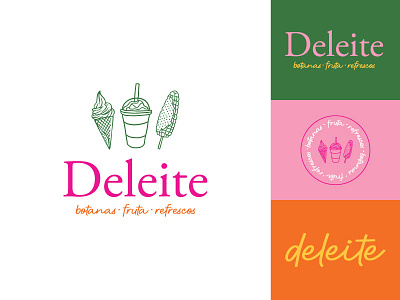 Deleite | Brand Identity brand identity branding design ice cream shop illustration logo mexican brand mexican desserts mockups