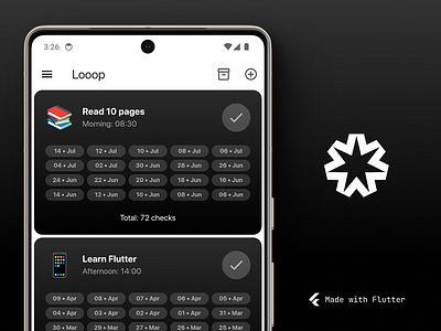Looop android app application flutter ui