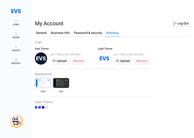 Account Customization - Web App(B2B) ui web