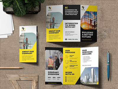 Tri Fold Brochure - ST Renovation 3d animation branding graphic design logo salmedia ui