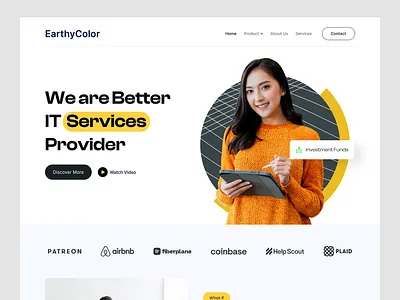 IT Services Company Landing Page branding digital agency figma homepage it company mockup modern startup team ui ui ux website