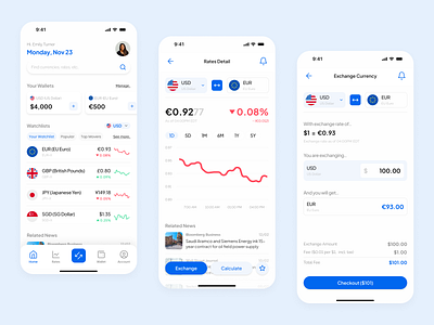 Currency Exchange currency finance mobile apps ui ux